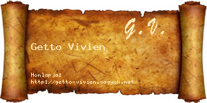 Getto Vivien névjegykártya